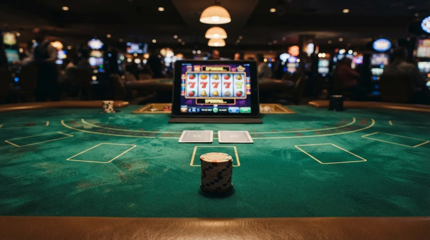 Una tabla comparativa con los logotipos de varios casinos online junto a columnas con datos de bono de bienvenida, depósito mínimo y redes compatibles