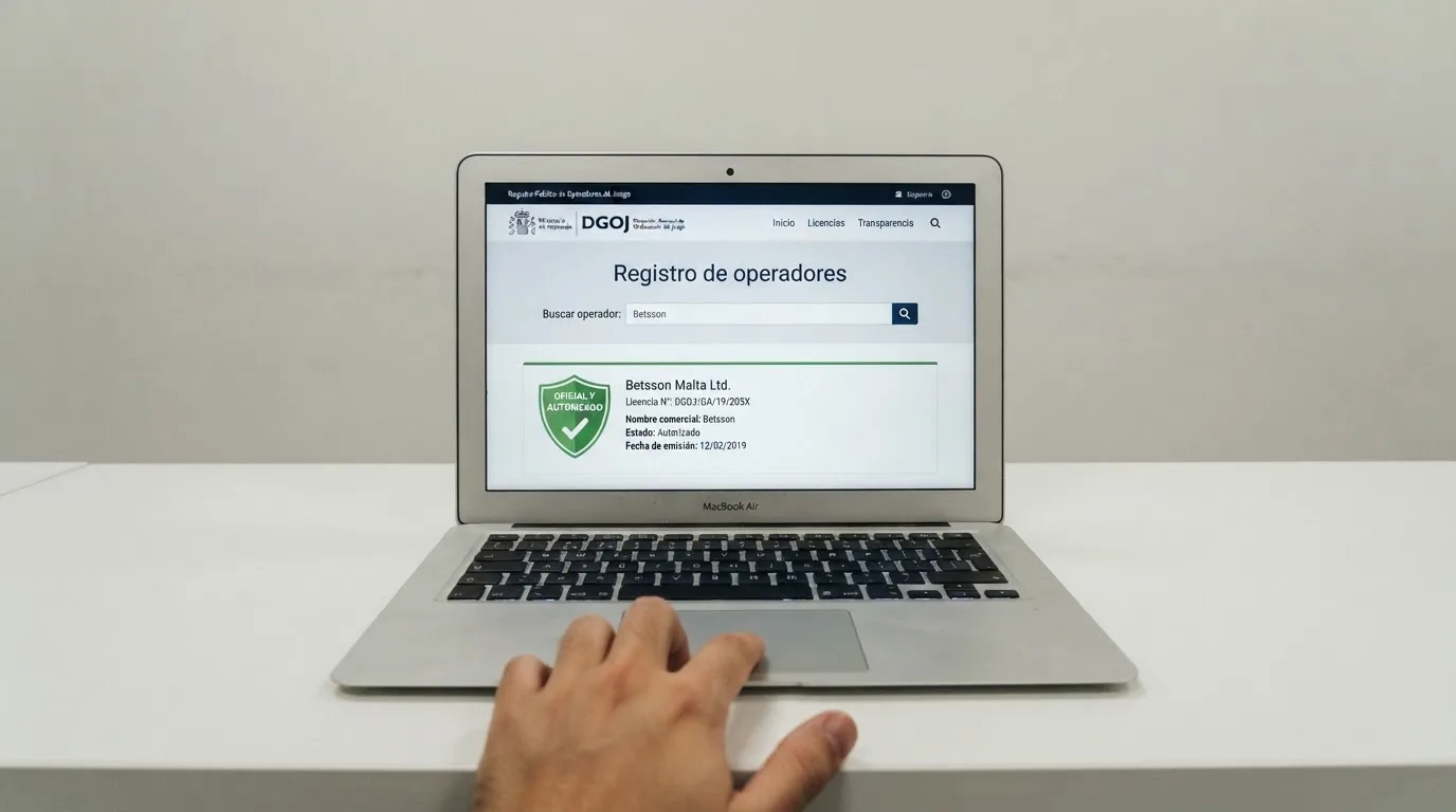 Captura del buscador de operadores con licencia en la web oficial de la DGOJ (ordenacionjuego.es)