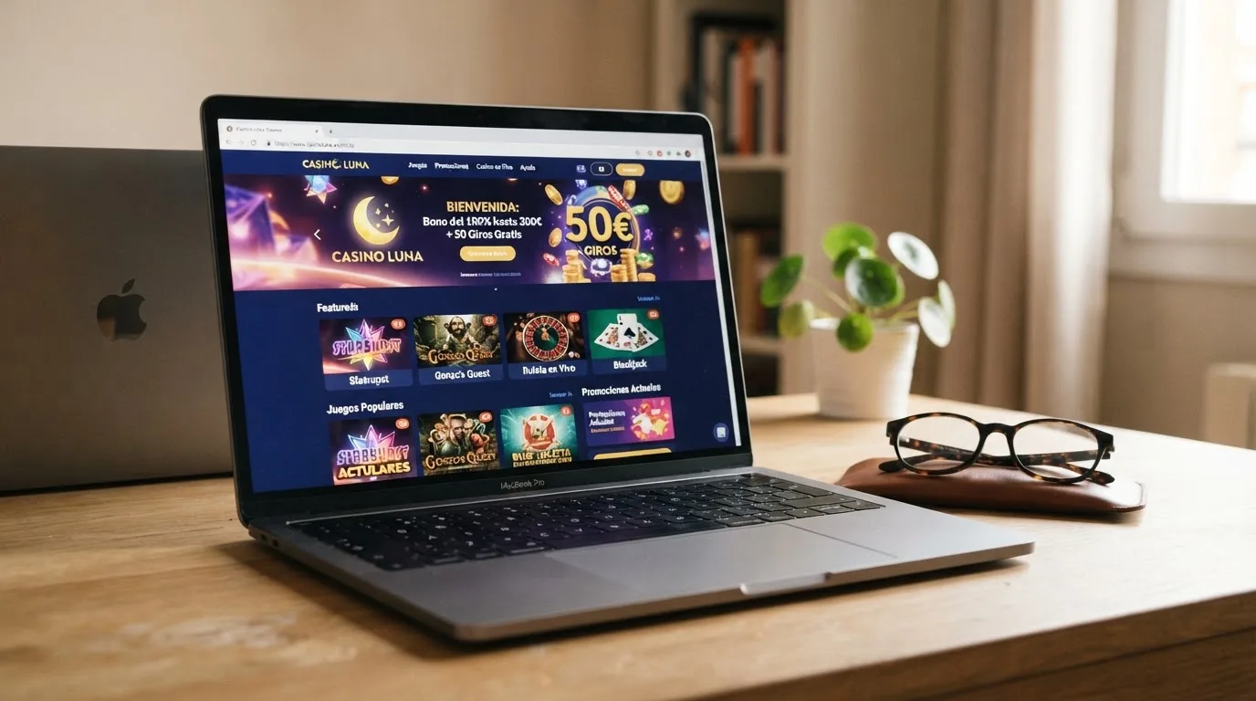 Sello de licencia de la DGOJ y dominio .es en la página de un casino online español